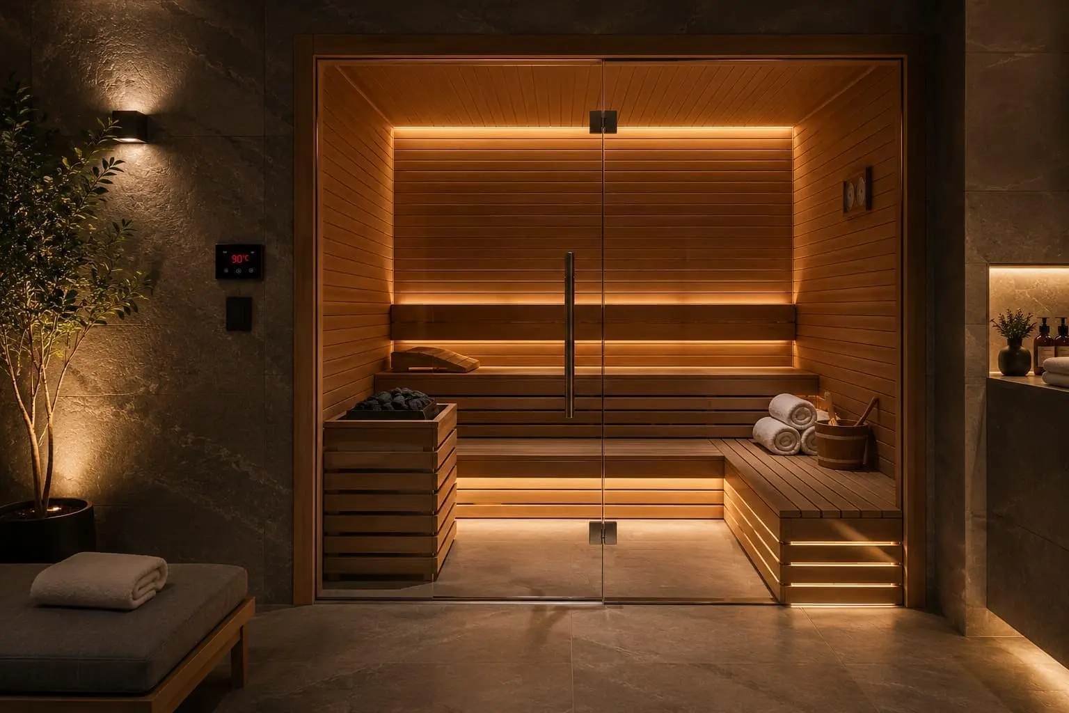 Sauna genel görünüm